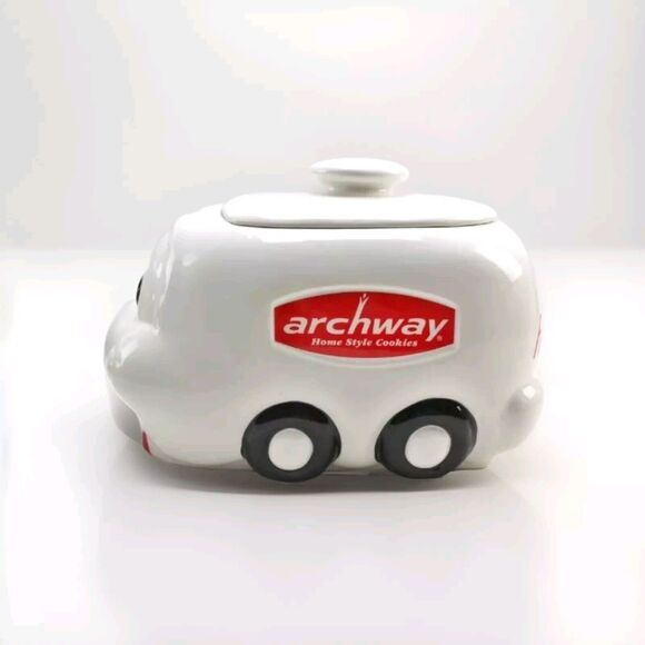 Archway Home Style Cookies Smiling Delivery Van Truck Advertising Cookie Jar - Picture 2 of 8